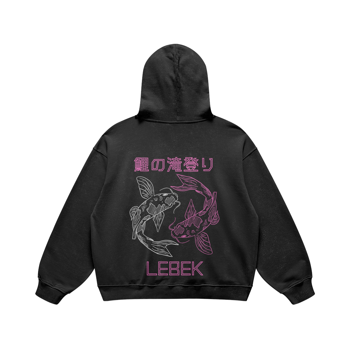 Retro Neon Koi Oversized Hoodie