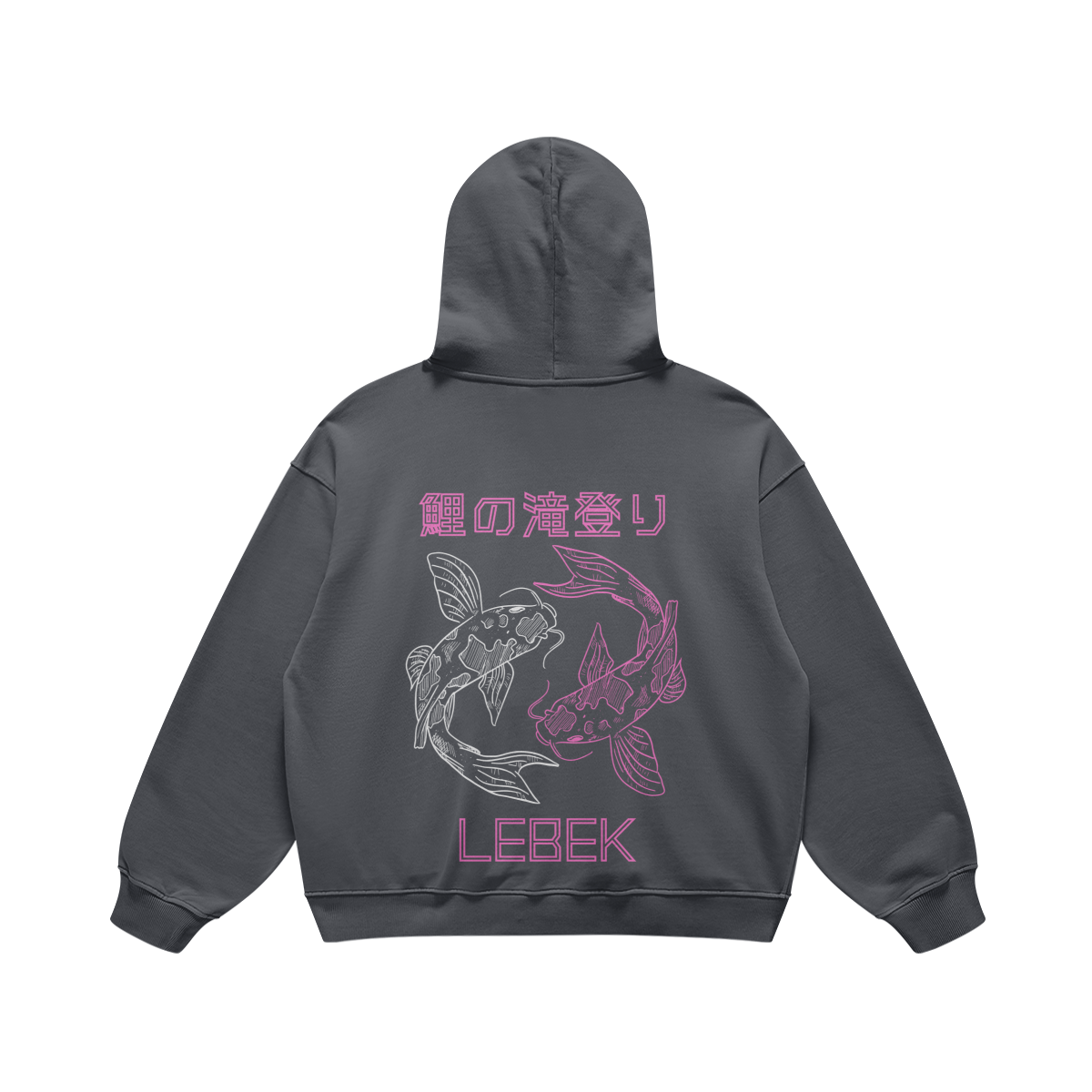 Retro Neon Koi Oversized Hoodie
